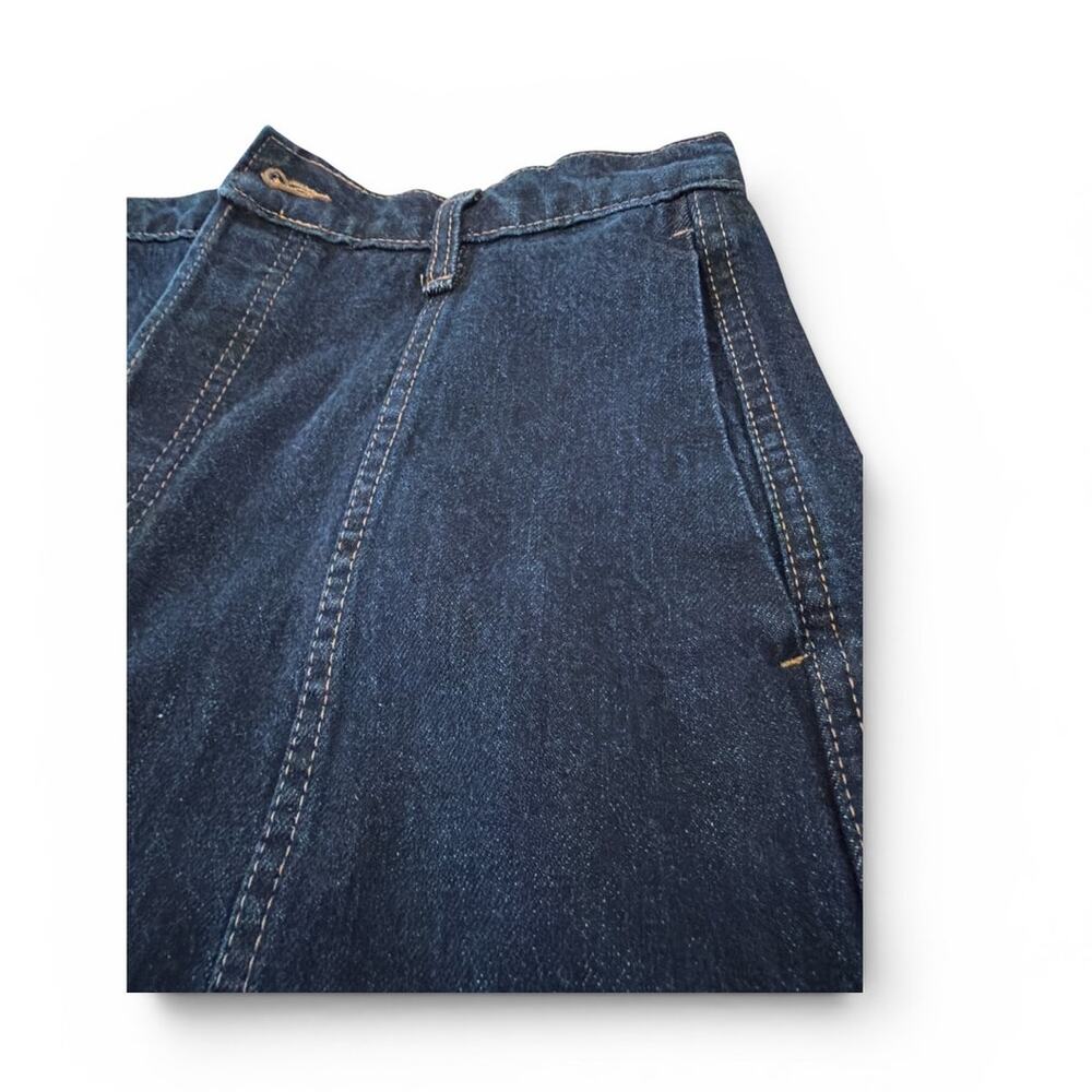 Banana Republic Dark Denim Midi Skirt Flare NWT Size 8 - Picture 4 of 4